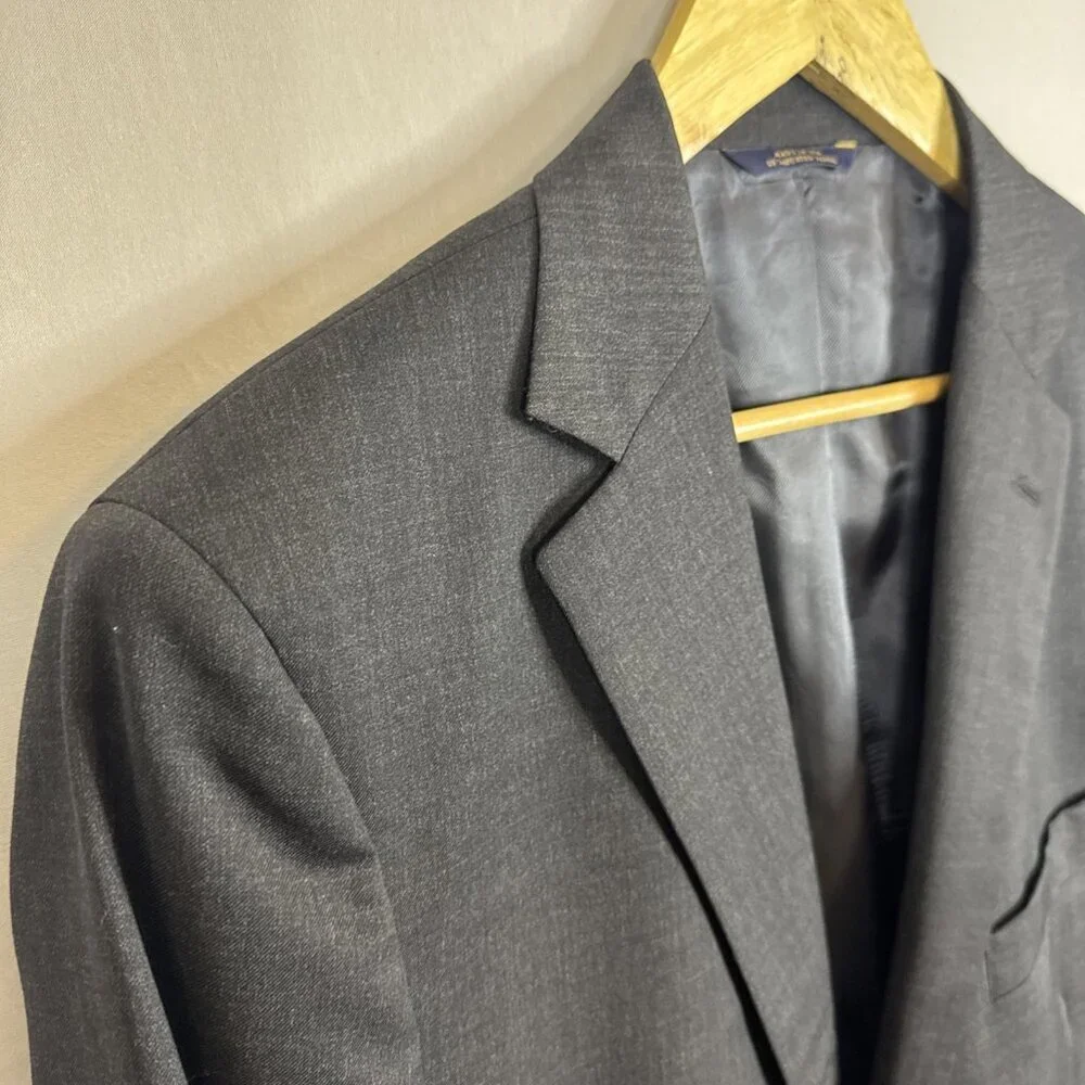 Brooks Brothers 1818‎ Fitzgerald Blazer 42XL Charcoal Wool USA Made